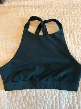 ALO Yoga High-Neck Sports Bralette in Deep Teal